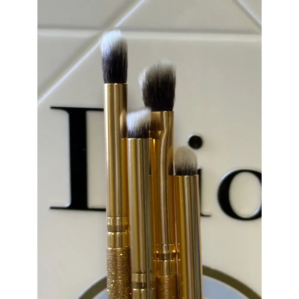Luxie Premium Handcrafted Brushes - 4 Pieces - Glitter & Gold Collection - NEW